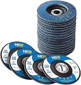 MIDO Professional Abrasive Flap Discs 125mm 20-Pack 40/60/80/120 Grit Type 29