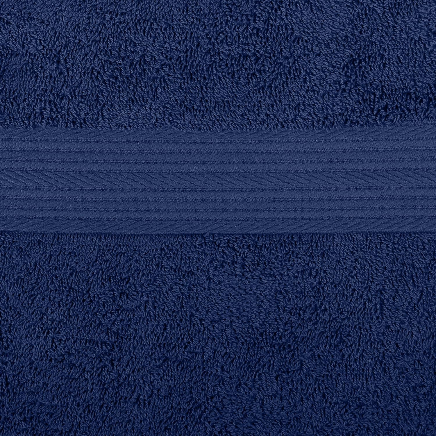 Basics 6-Piece Fade-Resistant Bath Towel Set - Navy Blue: Home & Kitchen