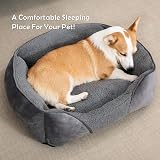 MIXJOY Dog Bed Medium Orthopedic Sofa Calming 63x53x20cm Grey view 7