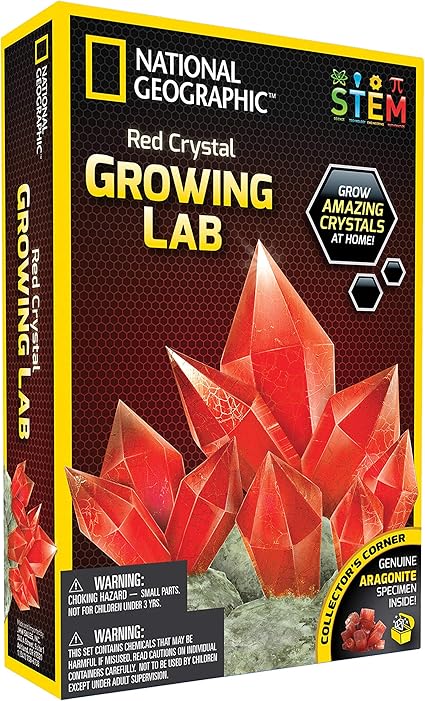 National Geographic Aragonite Crystal Growing Kit Grow Red Crystals