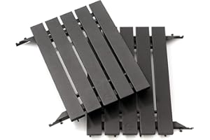 Kamado Joe Durable Aluminum Folding Side Shelves with Accessory Hooks, Pair of 2, Fits Classic Joe 18-inch Charcoal Grill and Smokers in Black, Model KJ-ALUMN