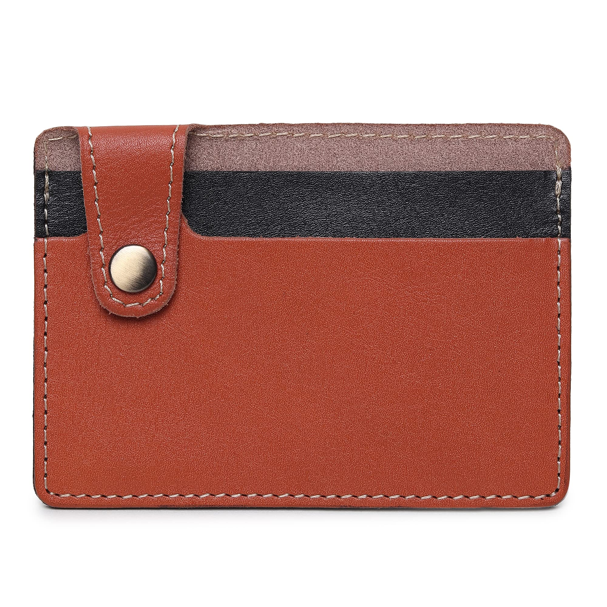 Genuine Leather Credit Card Holder Wallet for Women Men, RFID Blocking Minimalist Card Holder Men, Small Wallet, Men Card Holder Wallets, Thin Front Pocket Card Wallet, Slim Card Case