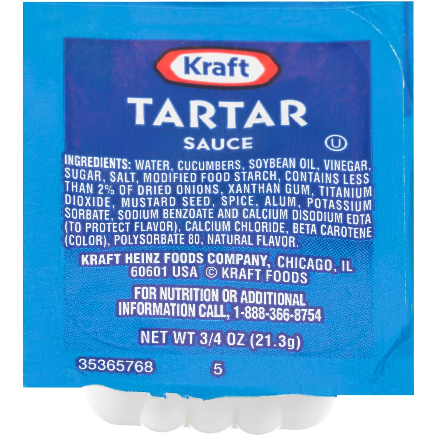 Kraft Tarter Sauce (0.75oz Packets, Pack of 200) Tarter