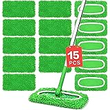 15Pcs Reusable Microfiber Mop Pads Compatible with