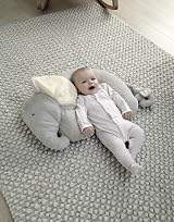 Mamas & Papas Tummy Time Roll Interactive Soft Baby Pillow Elephant & Baby view 6