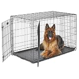 MidWest Homes for Pets 48-Inch LifeStages Crate for Extra-Large Breeds, 90-110 lbs, Double Door Folding Dog Crate with Divider Panel, Leak-Proof Tray & Secure Latch, Heavy-Duty & Easy to Assemble