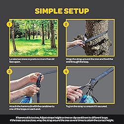 Durable Hammock 400 lb Capacity, Nylon Camping