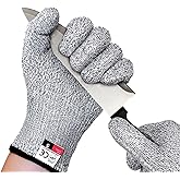 ZEEGO Level 5 Cut Resistant Gloves,Professional Cutting Gloves for Kitchen & Meat Processing, Machine Washable, Food Grade, for Butcher, Oyster Shucking, Outdoor Use (Size L)