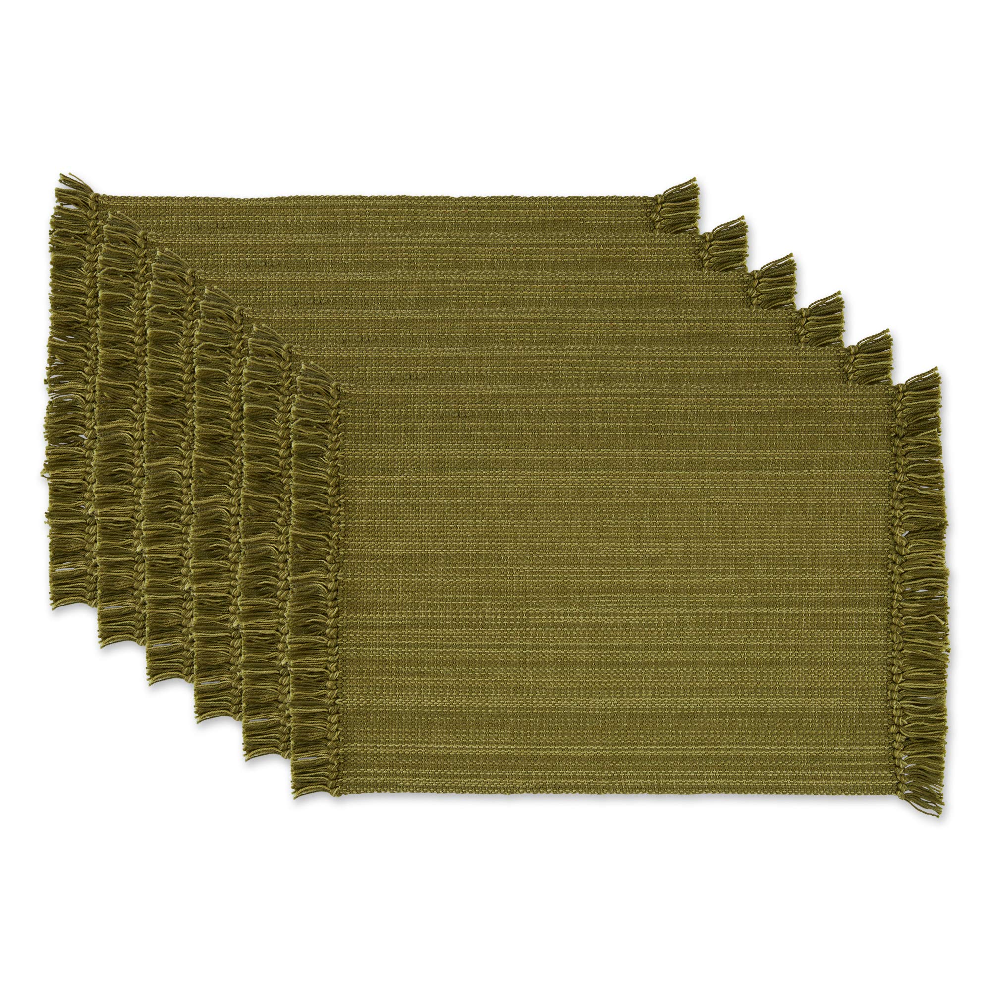 DII Tabletop Collection, Cotton, Olive Green, Placemat Set, 13x19 — image 1