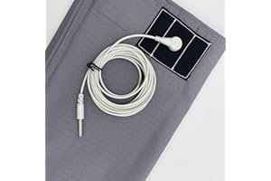 VigorVortex Grounding Sheet King 10% Silver and 90% Cotton Conductive Earthing Sheet Improve Sleep with Grounding Cord 76x80i