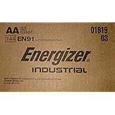 Energizer EN91 Industrial Alkaline Batteries, AA (Box of 144 Batteries) - Made in the USA or Singapore