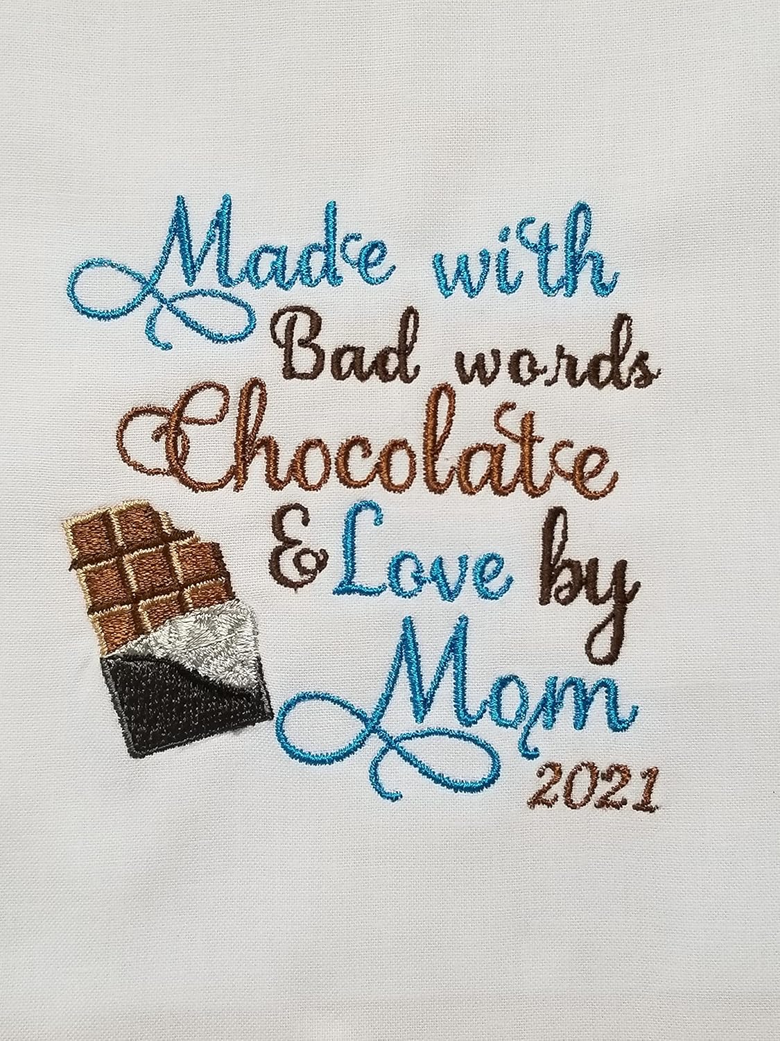 Amazon.com: Custom Embroidered Quilt Signature Label - Made with Love and Chocolate!: Handmade