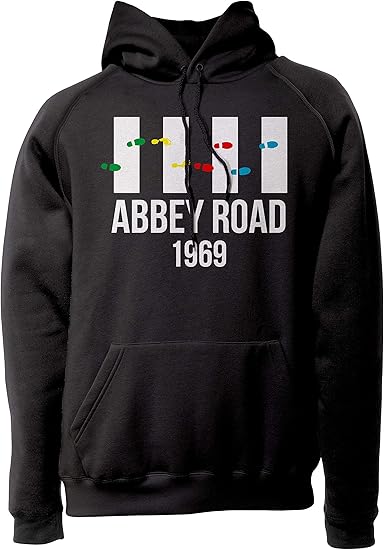 LaMAGLIERIA Sudadera Unisex The Beatles – Abbey Road 1969 – Sudadera con Capucha Rock Band