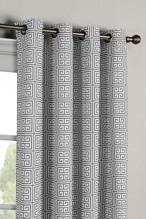Buy Window Elements Greek Key Cotton Blend Extra Wide 108 X 84 In