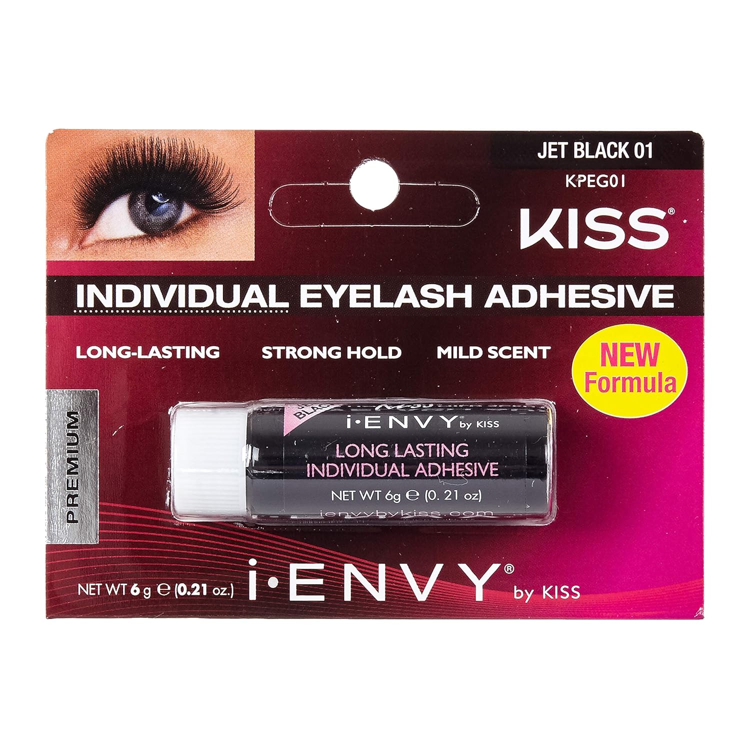 Kiss I Envy Individual Eyelash Adhesive Jet Black 01