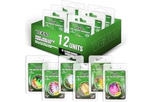 Vexan Glow Walleye Spinner Rig – Worm Harness with Live Bait Rig for Walleye Fishing, Crawler Harness and Fishing Lures (12-Count, Variety Pack)