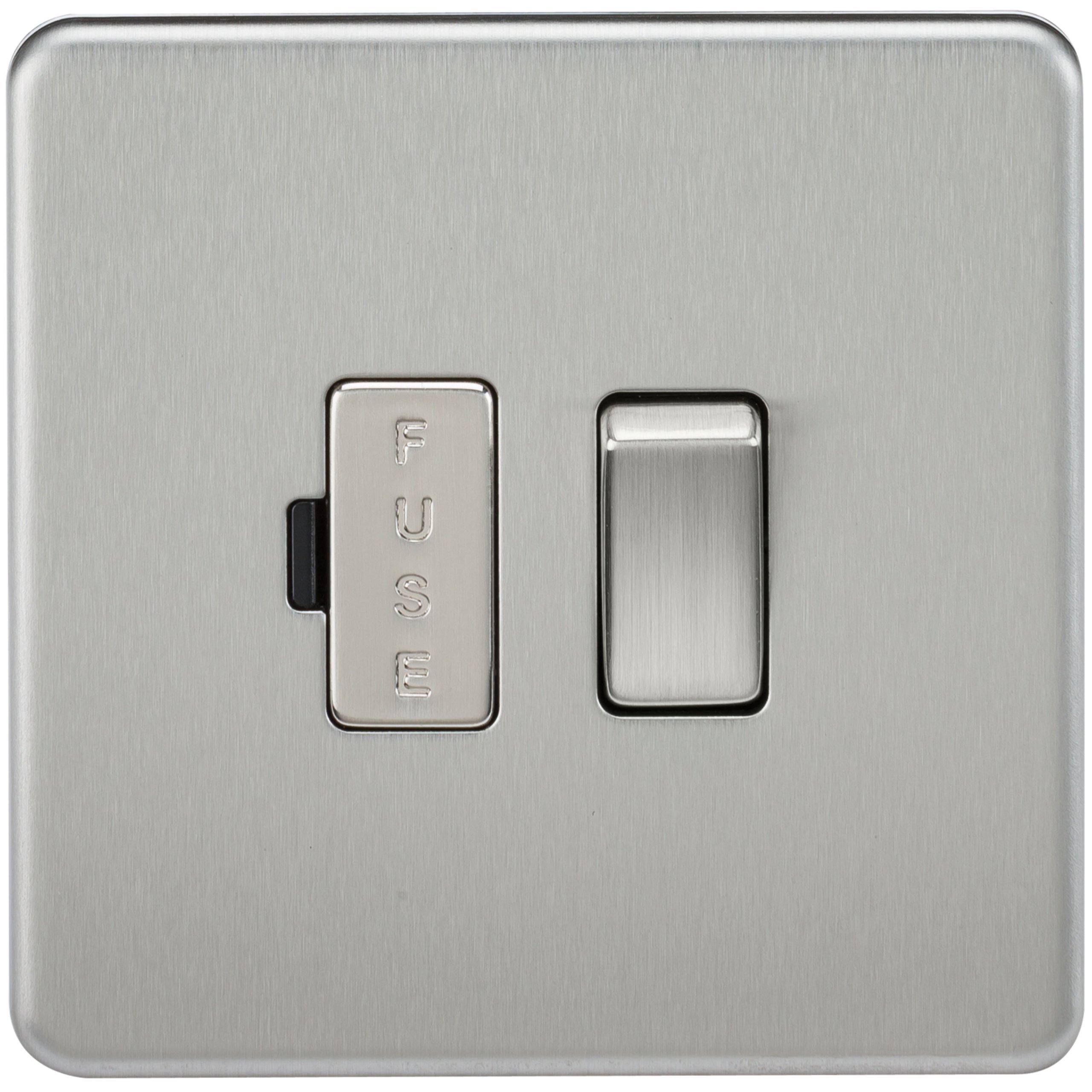 Knightsbridge SF6300BC Screwless 13 A Switched Fused Spur Unit, Brushed Chrome