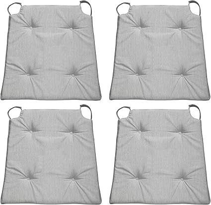 4er Set Sitzkissen 40x40cm - Extra Dick Mit 10cm Polsterung Für Stühle