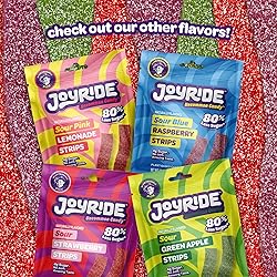 JOYRIDE Blue Raspberry Sour Strips - 3.5 oz 6-Pack