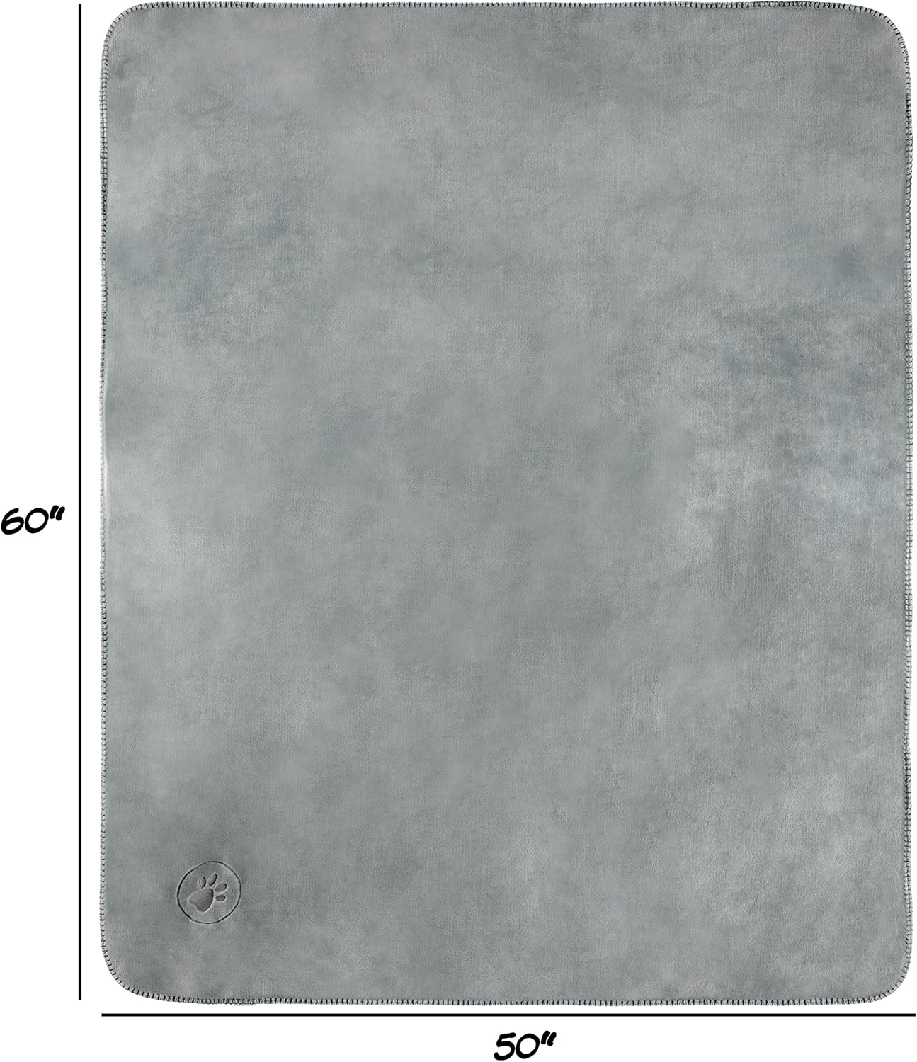 Waterproof Pet Blanket-50”x 60” Soft Plush Throw Protects Couch, Chairs, Car, Bed from Spills, Stains, or Pet Fur-Machine Washable by Petmaker (Gray): Home & Kitchen