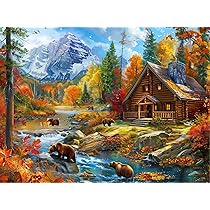 Springbok's Cabin Evening Sunset 2000 Piece Puzzle for Adults