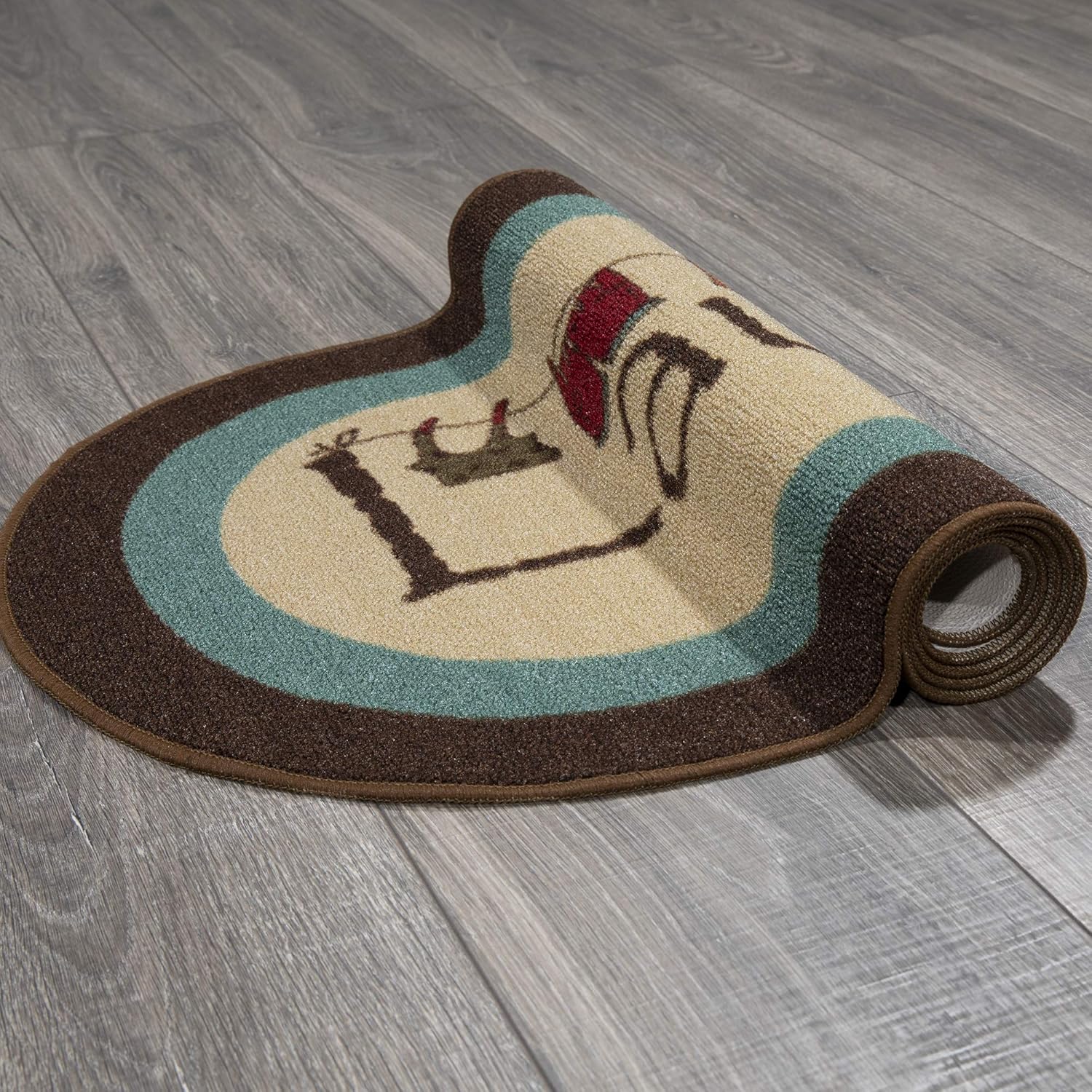 Ottomanson Laundry Runner Rug, 20" x 59", Brown: Furniture & Decor