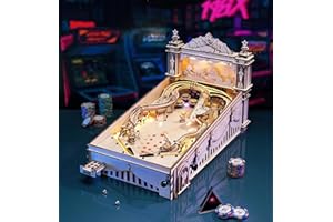 Wowood 3D Wooden Puzzles for Adults, DIY Pinball Machine for Adults, Mechanical Puzzles Model Building Kits, Party Games for Adults/Teens/Kids Family Time