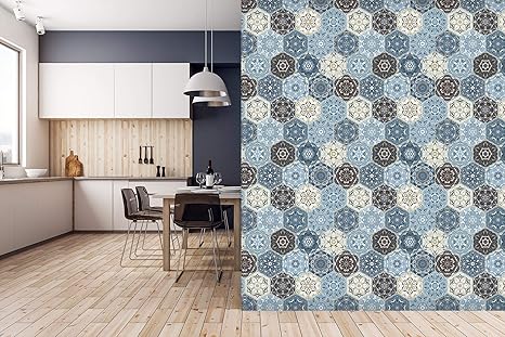 Amazon Co Jp 3d 手作りモザイク 60 テクスチャ タイル 大理石 壁紙 印刷 デカール デコ 屋内 壁の壁画 自己粘着性の壁紙 Mxy Wallpaper Jp Maze ホーム キッチン