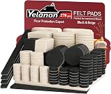 Yelanon Felt Furniture Pads 278 Pcs Self Adhesive Anti Scratch Floor Protectors