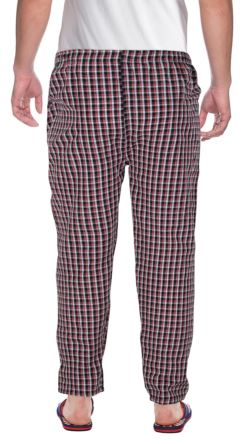 rebizo men's cotton chekered pyjama for daily use (large)