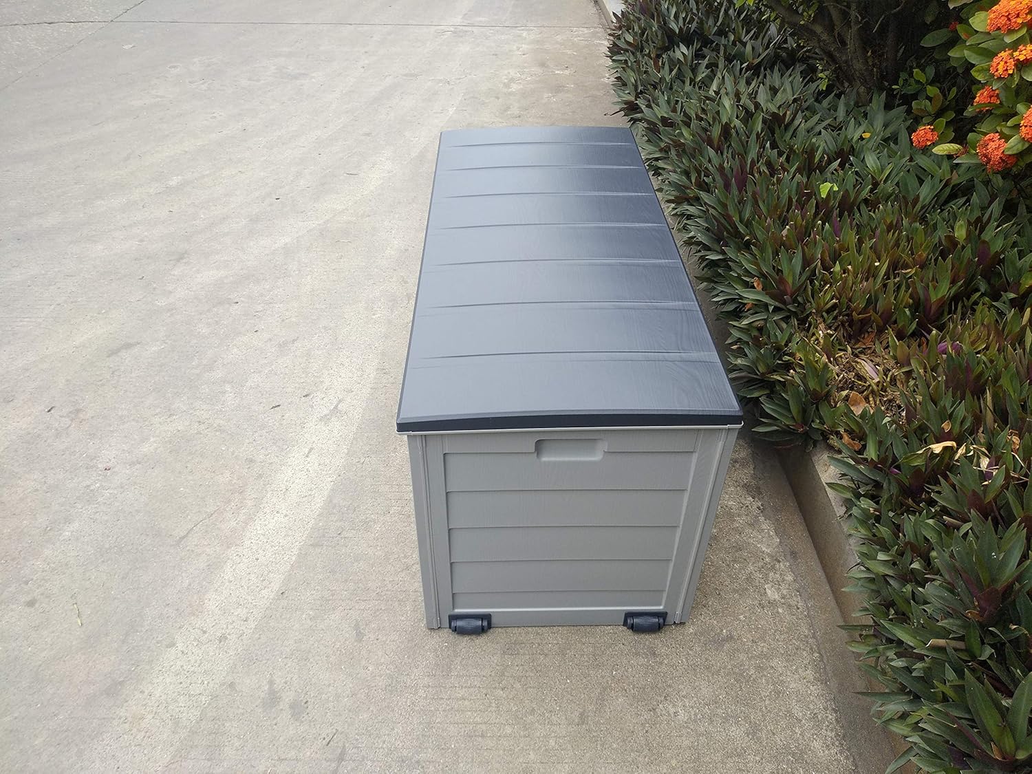 groundlevel Amazing Weatherproof Outdoor Garden Storage Box Grey