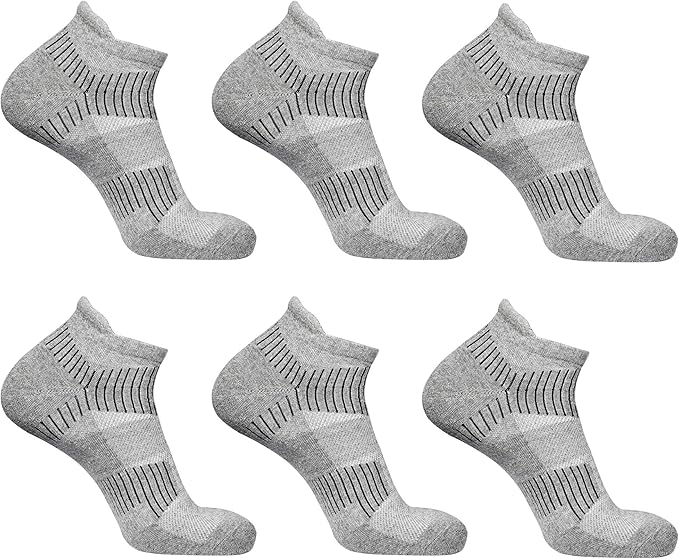 Double M, Pack of 6 Thermal Winter Sports Socks, Cotton Ankle Socks