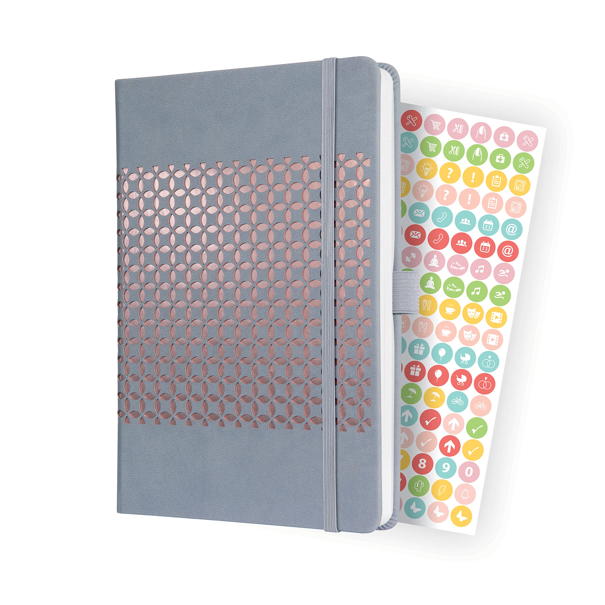 SIGEL J3209 Weekly diary Jolie 2023 - approx. A5 - light grey - hardcover - 2 pages = 1 week - 174 S.