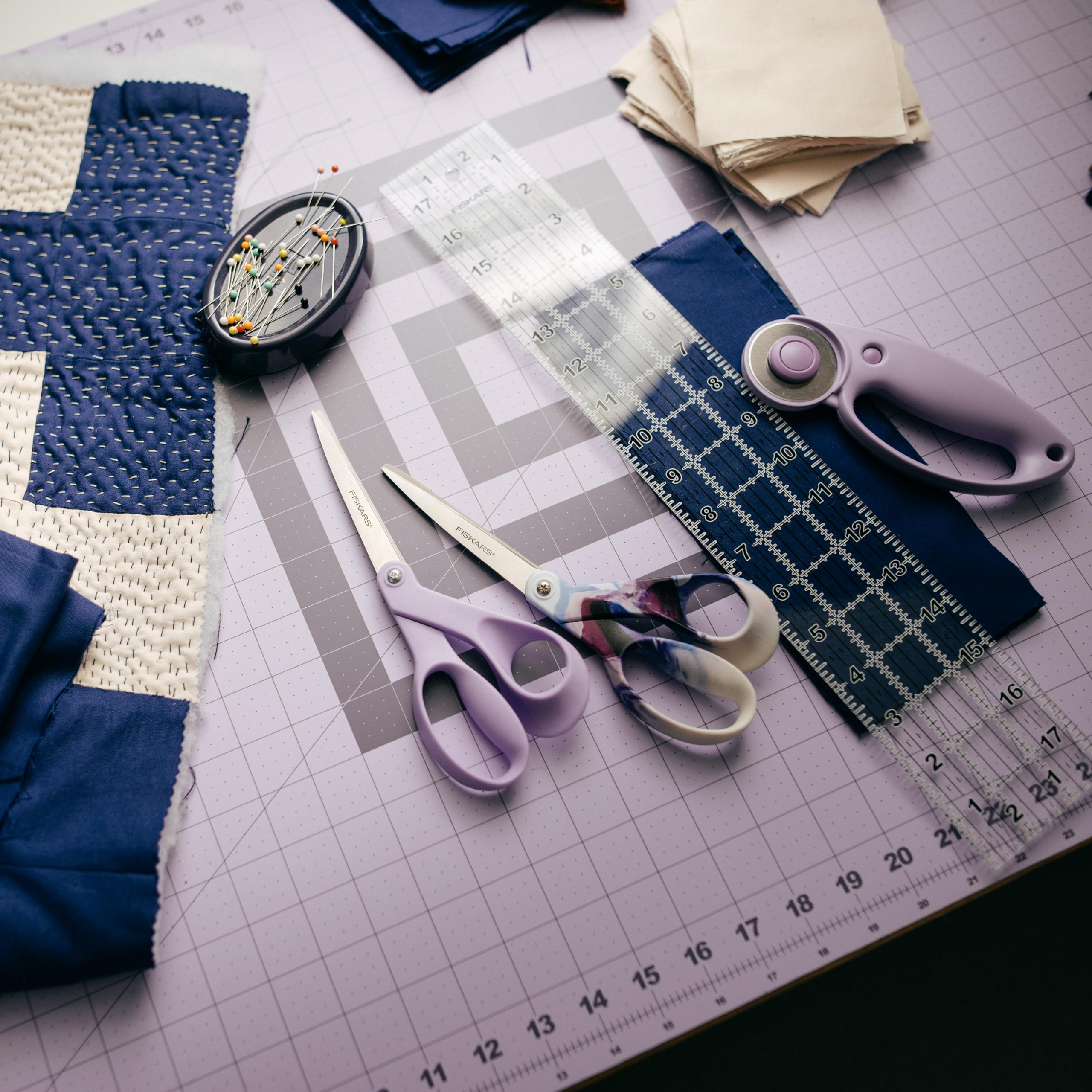 Fiskars Self Healing Cutting Mat with Grid for Sewing, Quilting, and Crafts - 24