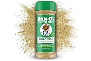 Dan-O's Original Seasoning, 2.5 oz Bottle, All Purpose Seasoning for Chicken, Turkey, Beef, Veggies and More, Sugar Free, Zero Calorie, Use this Spice Blend to Craft a Marinade, Dry Rub or Sauce