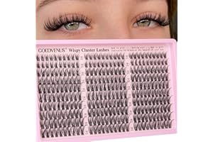 Goddvenus Lash Clusters Wispy Eyelashes Clusters Natural 300pcs Lashes Clusters 10-16mm DIY Cluster Eyelash Extensions C Curl