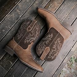 Lumeheel Cowboy Boots for Men - Real Leather