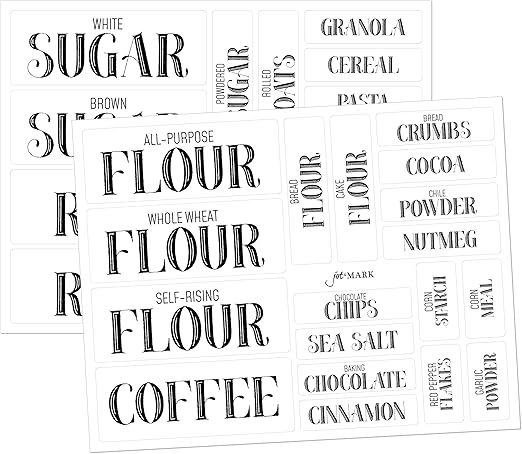 Amazon Com Pantry Labels For Kitchen Organization And Storage