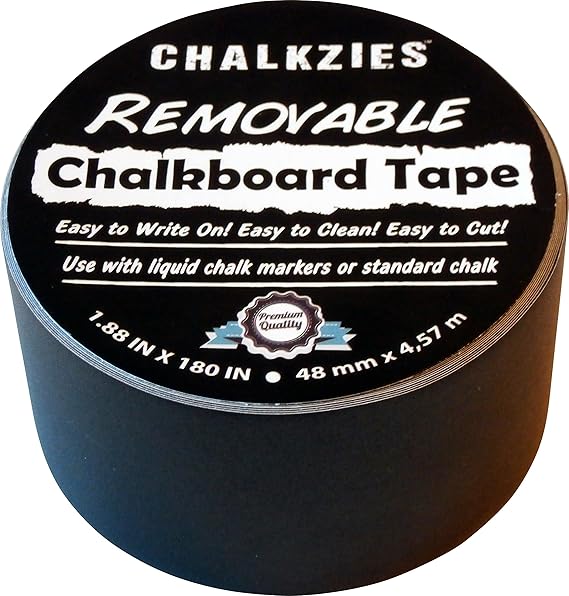 Chalkzies Removable Chalkboard Tape • 1.88 INCHES x 15 FEET