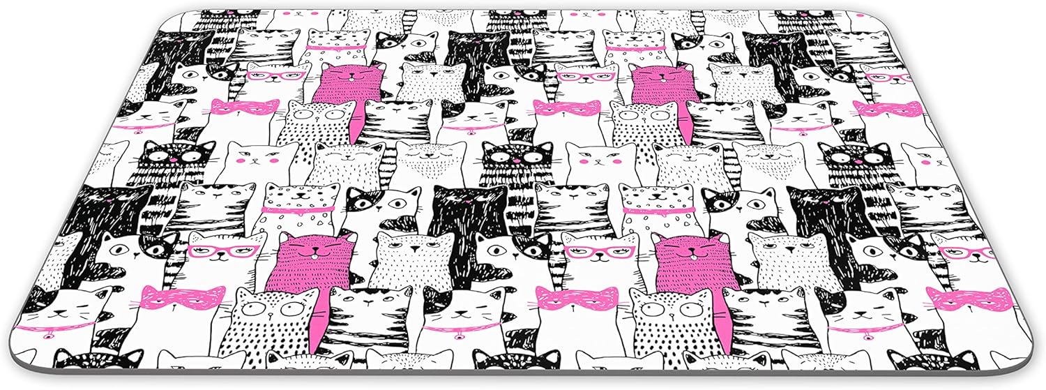Destination Vinyl Ltd Cute Cats Mouse Mat Pad, Funny Cat Kitten Mum Auntie Aunty Fun Computer #13046, Multicolor - Image 3