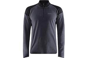 Craft Sportswear Men's CORE Edge Thermal Midlayer, Athletic Half Zip Pullover for Running, Skiing, & Cold Weather Sports