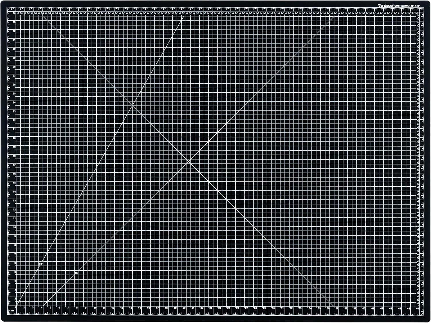 Dahle Vantage 10674 Self-Healing Cutting Mat, 36"x48", 1/2" Grid, 5 Layers for Max Healing, Perfect for Crafts & Sewing, Black