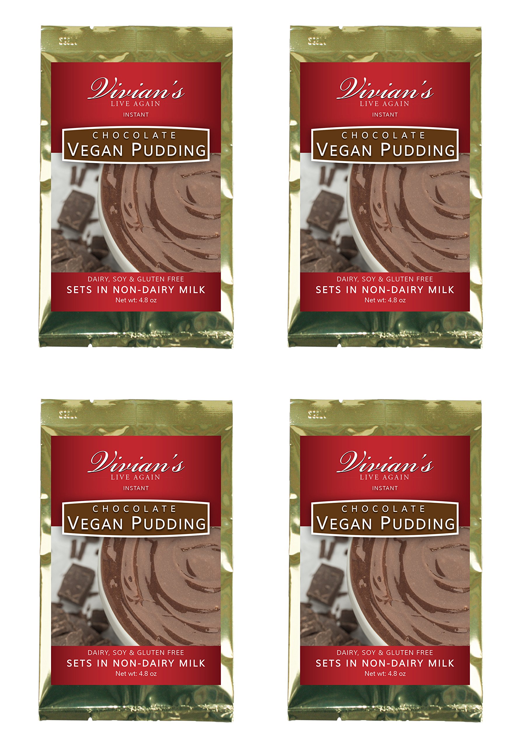 Vegan Chocolate Instant Pudding Mix 4 Pk by