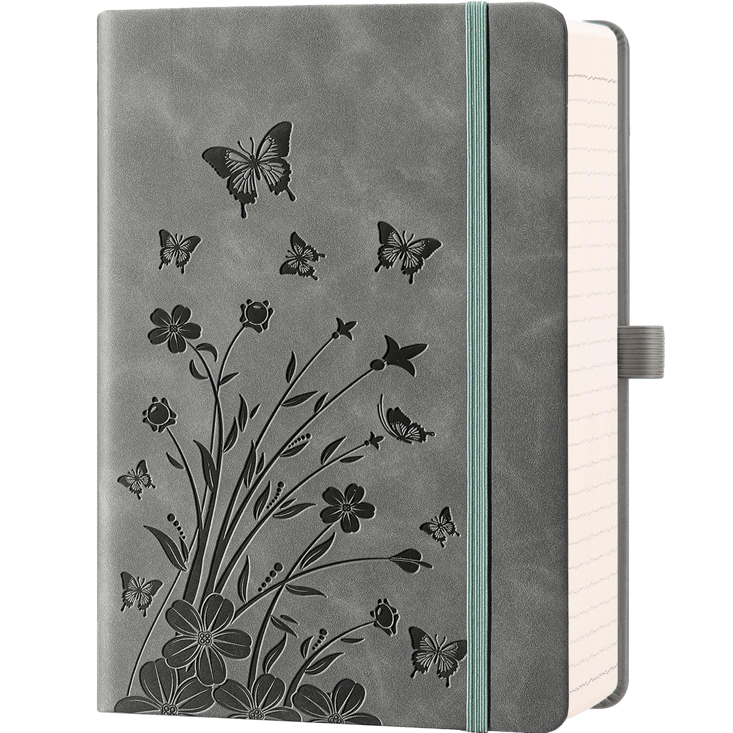 HwxBen Lined Journal Notebook– 365 Pages,Hardcover Leather Journals for Women Writing, B5 7.7'' x 10''College Ruled 100 gsm Paper for Work,Note-Taking,Office,School,Home Supplies,PaleTurquoise.