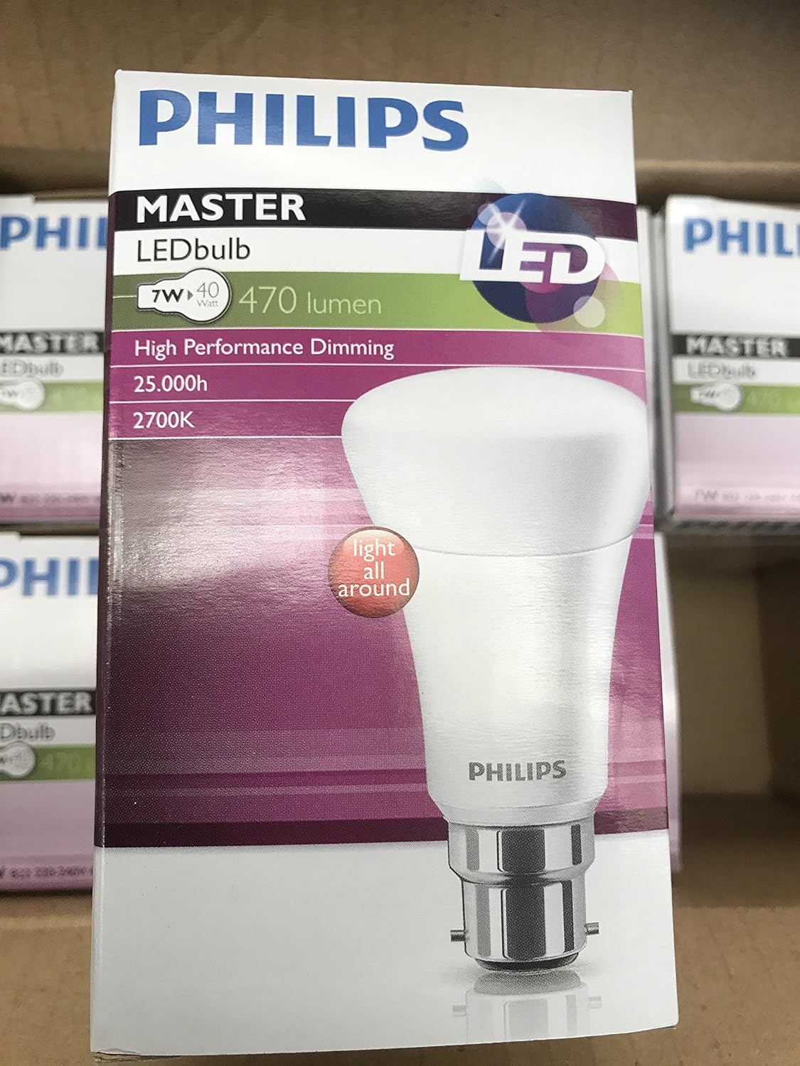PHILIPS LED Light Bulb Replaces 40 Watt B22 Warm White, 5.5W, 470