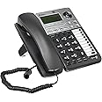 AT&T ML17939 2-Line Corded Telephone with Digital Answering System and Caller ID/Call Waiting, Black/Silver