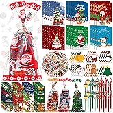 Saypacck 194 Pcs Christmas Stationery Party Favors for Xmas Gift Set with Notebook Sticky Notes Bookmark for Gift Stocking Stuffers Christmas Goodie Bag Fillers Bulk from Teachers