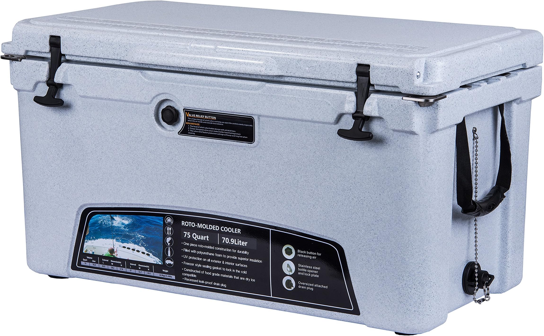MILEE Heavy Duty Cooler 75 QT （$50 Accessories Included Divider,Cup Holder and Basket are Free.