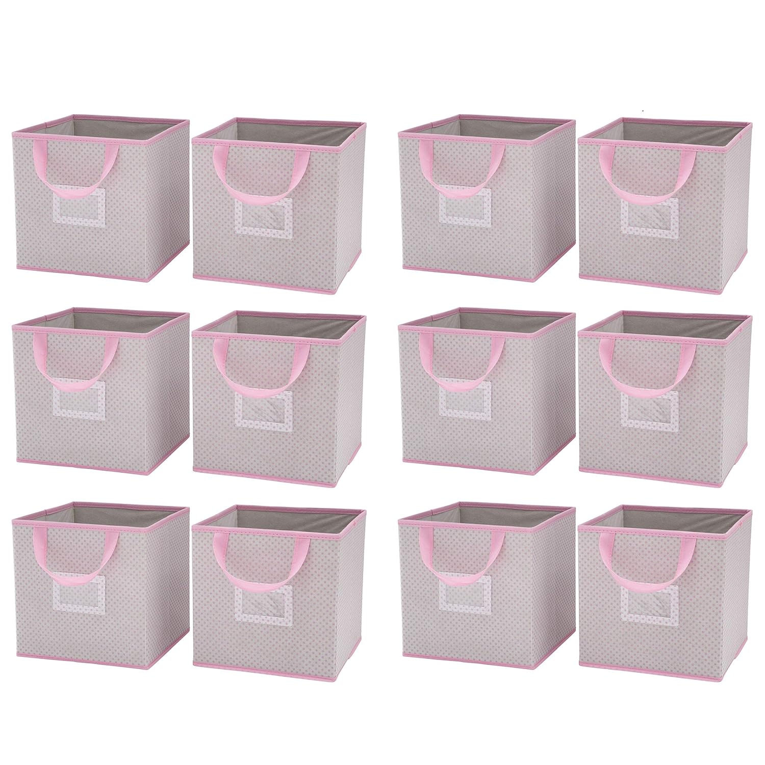 pink nursery storage baskets