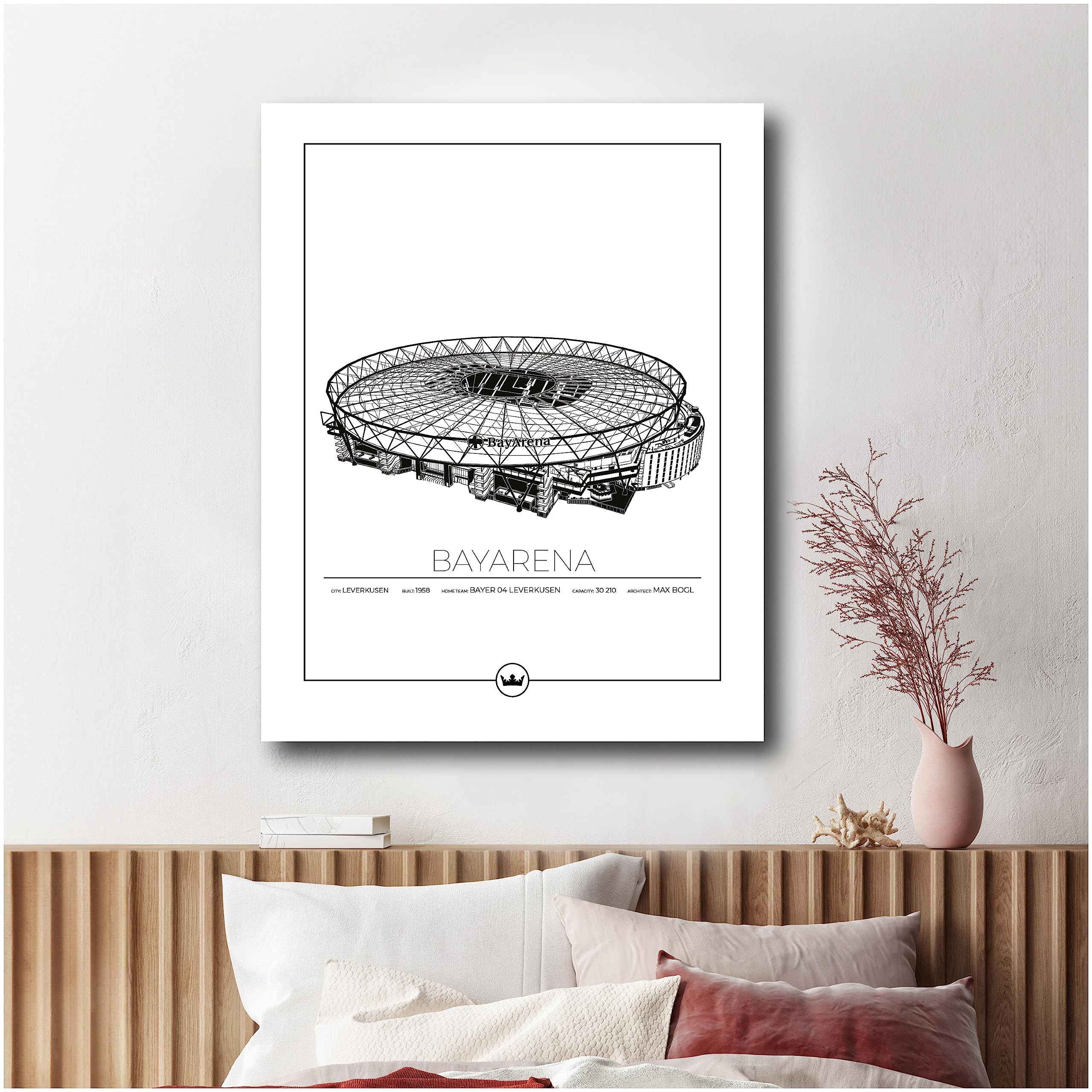 Sverigemotiv.se Stadium Posters (Bayer Leverkusen, Bayarena, 50 x 70 cm)